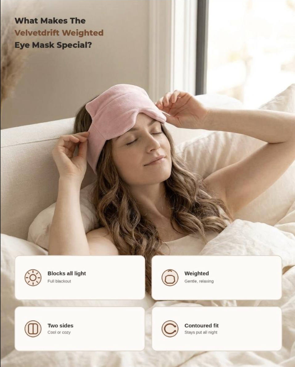 Velvetdrift Dual-Side Weighted Sleep Mask